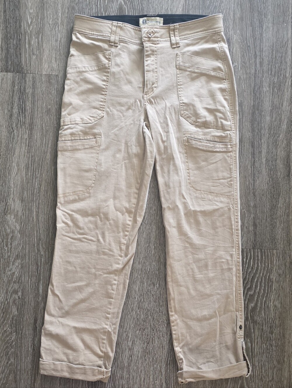 the Democracy Clothing solution High Rise Roll Cuff Utility Cargo Pants Size 10